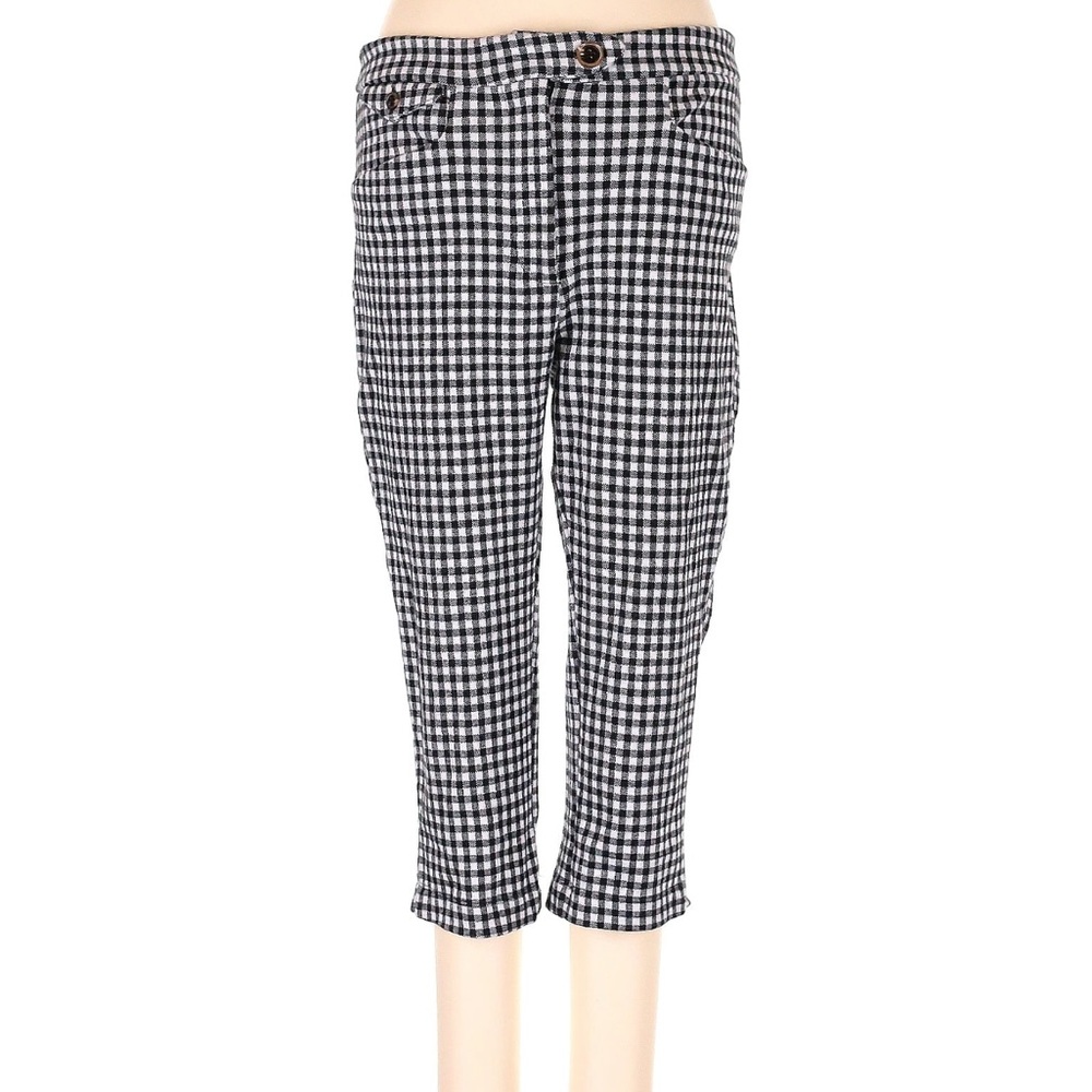Anthropologie gingham capris pants